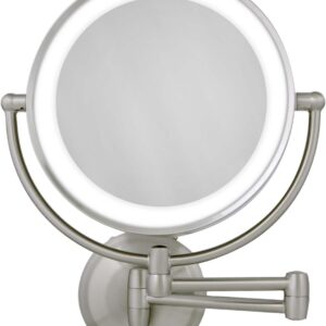 11" LED Wall Mounted Makeup Mirror 10X/1X Shaving Mirror Cordless or Battery Operated Vanity Mirrors for Wall