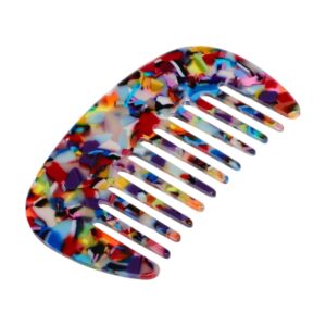Wide Tooth Comb for Women - Anti-Static Pocket Size for Thick Curly Hair, Travel Mini Comb for Wet and Dry Hair - Assorted Colors