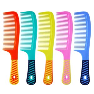 5 Pcs Combs for Women, Tooth Comb Set,  Round Comb with Handle