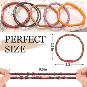 Hair Tie Bracelet, 10Pcs Boho Hair Ties For Girls and Women, Elastic Hair Ties, Hair Bands For Ponytails, Ponytail Holder For Daily Life, Sport, Cooking, Working